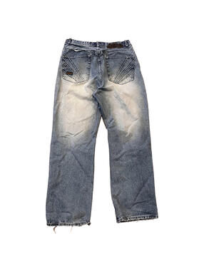 Vintage Y2K Akademiks Baggy Jeans 36x32 Mens Wide Leg Hip Hop Faded